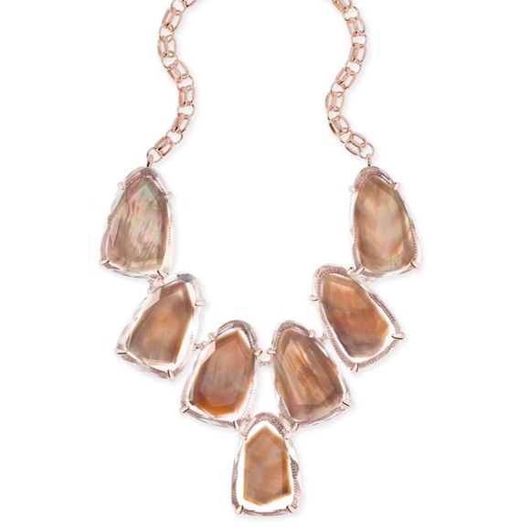 🚫Kendra Scott Harlow Necklace RoseGold/Brown MOP - Picture 5 of 9